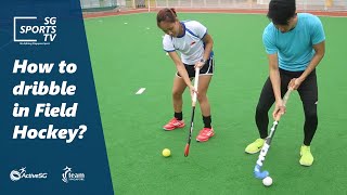 Hockey101 How to dribble in Hockey Hockey for Beginners [upl. by Ayahs391]