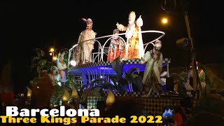 Cabalgata de Reyes Magos Barcelona 2022 The Royal Carriage  Three Kings Parade [upl. by Namus]