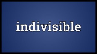 Indivisible Meaning [upl. by Irec]