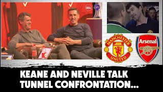 Keane and Neville  Tunnel incident with Arsenal bullies revisited  MUFC [upl. by Rubi]