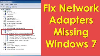 Network adapters missing windows 7 [upl. by Acey786]