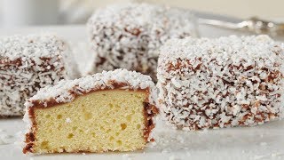 Lamingtons Recipe Demonstration  Joyofbakingcom [upl. by Aseret411]