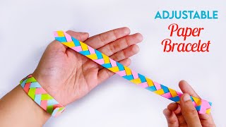 Easy Paper Bracelet  Adjustable Friendship Band [upl. by Akiemat825]