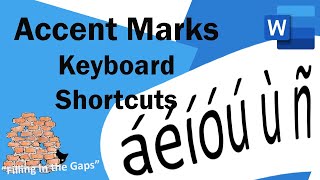 How to easily type accent marks over letters in MS Word  using the Keyboard [upl. by Enihpesoj]