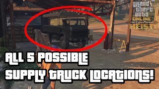 ALL 5 POSSIBLE SUPPLY TRUCK LOCATIONS FOR CAYO PERICO GATHER INTELSCOPE OUT GTA 5 ONLINE DLC [upl. by Selyn]