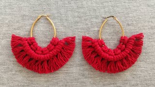 DIY ARETES en MACRAME paso a paso  DIY Macrame Earrings Tutorial [upl. by Kenrick]