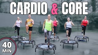 40 MIN Trampoline CARDIO Workout  JUMPSPORT Rebounder  Strength  Core [upl. by Newby400]