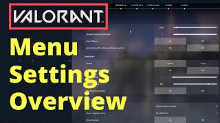 VALORANT Menu Settings Overview [upl. by Nhor]