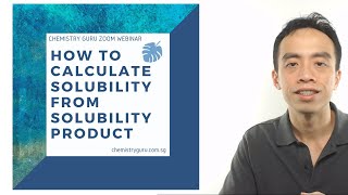 How to Calculate Solubility from Solubility Product [upl. by Gratiana]