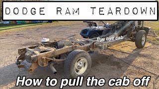 19942001 Dodge Ram Teardown Part 3 Cab Removal [upl. by Ahsilrae326]