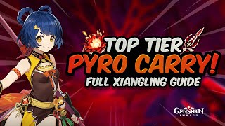 STIER PYRO CARRY Complete Xiangling Guide  Artifacts Weapons Teams amp Showcase  Genshin Impact [upl. by Adlig]