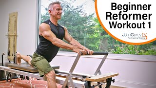 Beginner Pilates Reformer Workout 1  15 minutes [upl. by Enawtna]