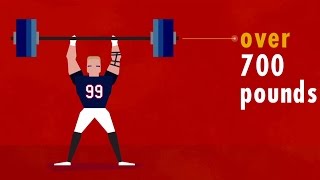 JJ Watt is not human NFL infographic [upl. by Carin623]