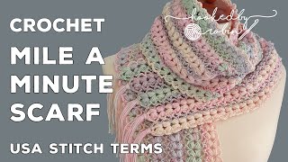 Crochet Puff Stitch Mile A Minute Scarf  Easy Crochet Scarf [upl. by Anytsirhc88]