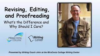 Revising Editing Proofreading Whats the Difference [upl. by Alletsyrc863]