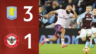 Damsgaard scores but Bees fall to defeat 😤  Aston Villa 31 Brentford  Premier League Highlights [upl. by Franciscka]