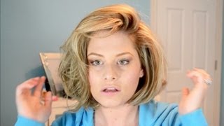 BIG Hair Tutorial Hot Rollers In Short Hair [upl. by Ellenrahc]