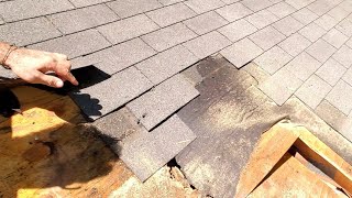 Roof repairs replacing rotten plywood [upl. by Aube]