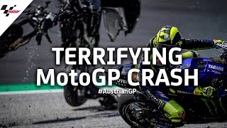 Terrifying MotoGP™ crash from every angle  AustrianGP 2020 [upl. by Sackman]