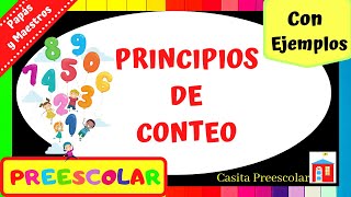 PRINCIPIOS DEL CONTEO  Matemáticas para Niños Preescolares [upl. by Othe]