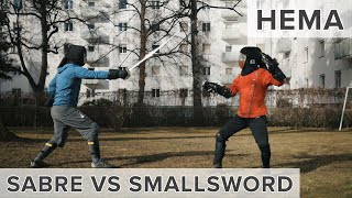 Sabre vs Smallsword HEMA [upl. by Aehtrod]