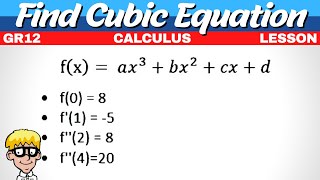 Determine Cubic Equation Calculus grade 12 [upl. by Havener]