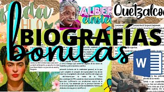 Biografías Bonitas en WordFernanda🌺💜 [upl. by Etessil]