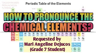 HOW TO PRONOUNCE THE 118 ELEMENTS IN PERIODIC TABLE  Teacher Maureen [upl. by Ogdan]