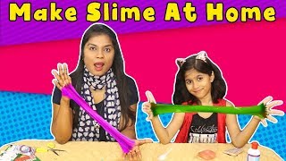 How to Make Easy Slime At Home  Kids Making Slime At Home Only Two Ingredients [upl. by Yzus331]