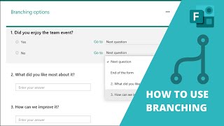 How to use Microsoft Forms Branching  Microsoft Forms Tutorial [upl. by Ware]