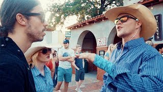 Texan Cowboys Meet Vegan Protesters [upl. by Sessylu30]