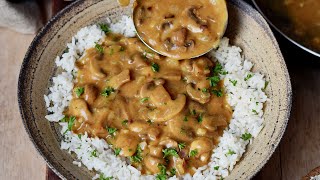 The Best Mushroom Stroganoff Recipe You Wont Believe Its Vegan [upl. by Gaultiero]