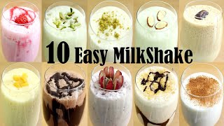 10 EASY MILKSHAKE RECIPE – HOW TO MAKE REFRESHING SUMMER DRINKS [upl. by Lukin925]