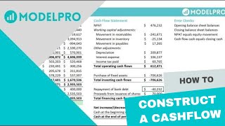 How to Construct a Cash Flow Statement with the PampL and Balance Sheet [upl. by Jak821]