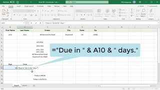 Using Ampersand amp Operator to join text in Excel  Office 365 [upl. by Attezi]