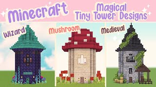 Aesthetic Tutorial Minecraft Tiny Tower Starter Houses 🌷✨Fairy Cottagecore Medieval 🌷 Kelpie The Fox [upl. by Anohs449]