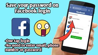 How To Save Passwords On Facebook Log In [upl. by Romona]