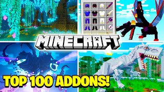 ðŸ”¥TOP 100 MELHORES ADDONS PARA SEU MINECRAFT BEDROCK MCPEMINECRAFT PE [upl. by Coltson]