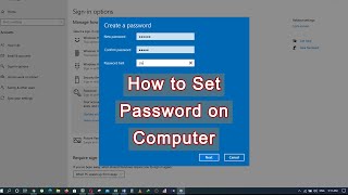 how to put password on laptop [upl. by Annaehr]