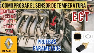 Cómo probar sensor de temperatura de Renault  PARÁMETROSVALORES [upl. by Carlick]