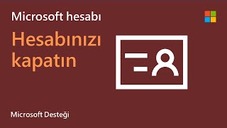 Microsoft hesabınızı nasıl kapatırsınız  Microsoft [upl. by Kcirevam272]