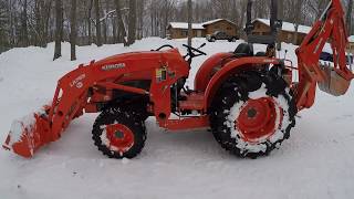 Kubota L4701 amp LA765 Loader  Winter Capability Review  How Does It Compare To The Farmall Super M [upl. by Valeda]