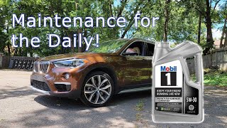 BMW X1 F48 Oil Change  Daily Intro [upl. by Egiaf]