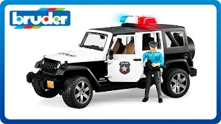 Bruder Toys Jeep Wrangler Unlimited Rubicon Police Vehicle with Policeman and accessories 02526 [upl. by Bertina]