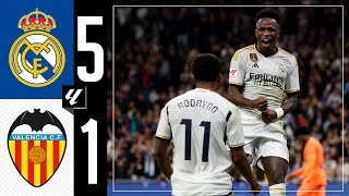 Real Madrid 51 Valencia  HIGHLIGHTS  LaLiga 202324 [upl. by Aala410]