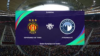 Espérance Tunis vs Pyramids FC 14122024 CAF Champions League PES 2021 [upl. by Airtemak]