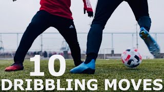 10 Dribbling Moves To Beat Defenders  Step By Step Dribbling Skills Tutorial [upl. by Nonrev837]