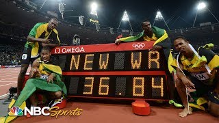 Usain Bolt anchors world record 4x100 relay at 2012 Olympics  NBC Sports [upl. by Atwekk360]