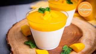 Tasty Mango Panna Cotta Recipe  How To Make Mango Panna Cotta At Home [upl. by Arbma]