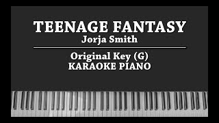 Teenage Fantasy KARAOKE PIANO COVER Jorja Smith with Lyrics [upl. by Ellenaej856]